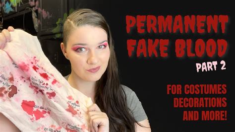 how to make fake blood look real on clothes|realistic blood v.